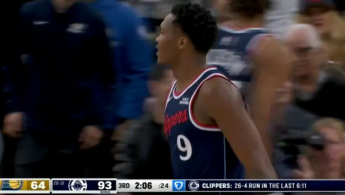 HuaTiHui-马瑟林单挑科比-布朗打成2+1，快船轰出27-4领先步行者30分